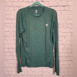 Rabbit Mens EZ Tee long Sleeve Performance Running Top Green Size S Activewear